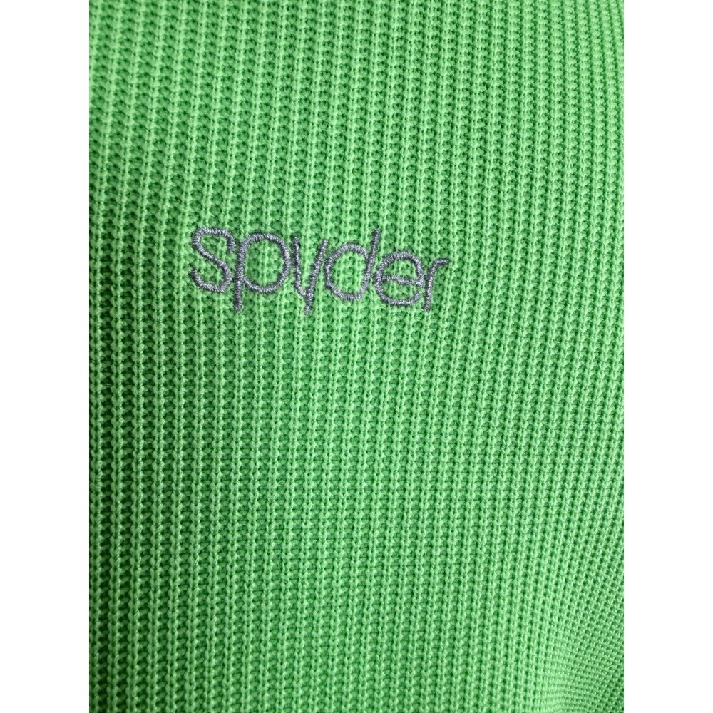 Spyder Women's Core Sweater Active Jacket Neon Lime Green Full Zip Knit Y2K L - Picture 11 of 15